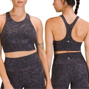Lululemon Wunder Train Longline Bra C/D Dusky Lavender Black 6